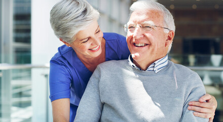 Always laugh when you can, its free medicine. Cropped shot of a happy senior man sitting in a...