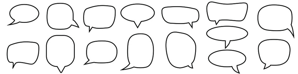 Message icon vector set. Speech icon vector set. communication symbol. connection logo.