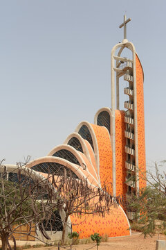 Holy Epiphany Church, L'&eacute;glise Sainte &Eacute;piphanie du Seigneur, Nianing, Dakar city, Senegal, Africa. Catholic Church. Senegal landmark