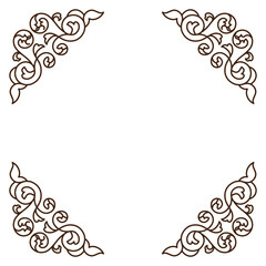 オーナメント 装飾 飾り シンプル ラインアート 背景なし