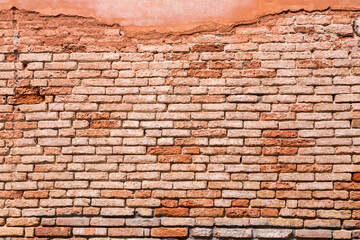 Red brick wall grunge texture background