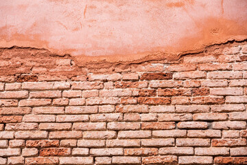 Red brick wall grunge texture background