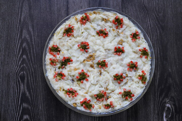 Turkish Traditional Ramadan Dessert Gullac. Dessert from Ottoman Cuisine.