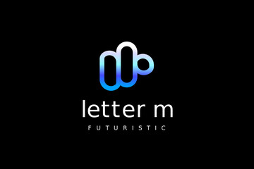 dynamic letter m corporate logo design