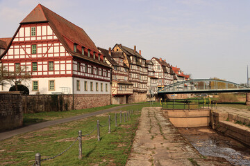 Rotenburg a. d. Fulda; Fachwerkhäuser an der Alten Schleuse