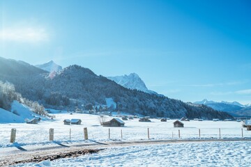 winter landscape in the mountains