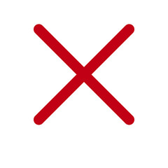 X mark icon for website, presentation