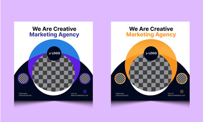 digital marketing social media post banner design template.