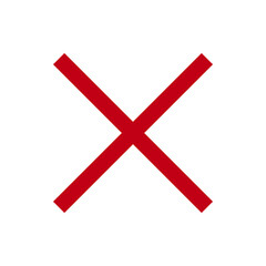 Obraz premium X mark icon for website, presentation