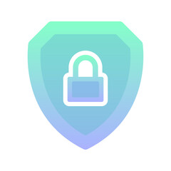 lock shield logo design template icon