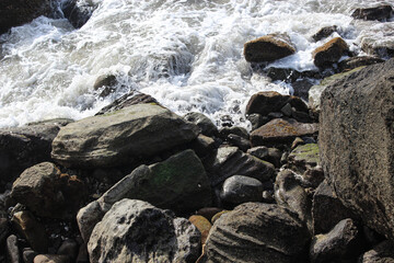 Sun and Rocks on the Beach