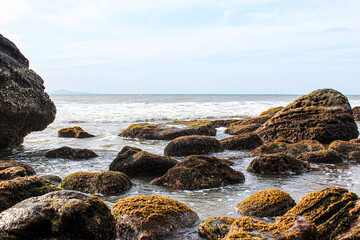 Sun and Rocks on the Beach