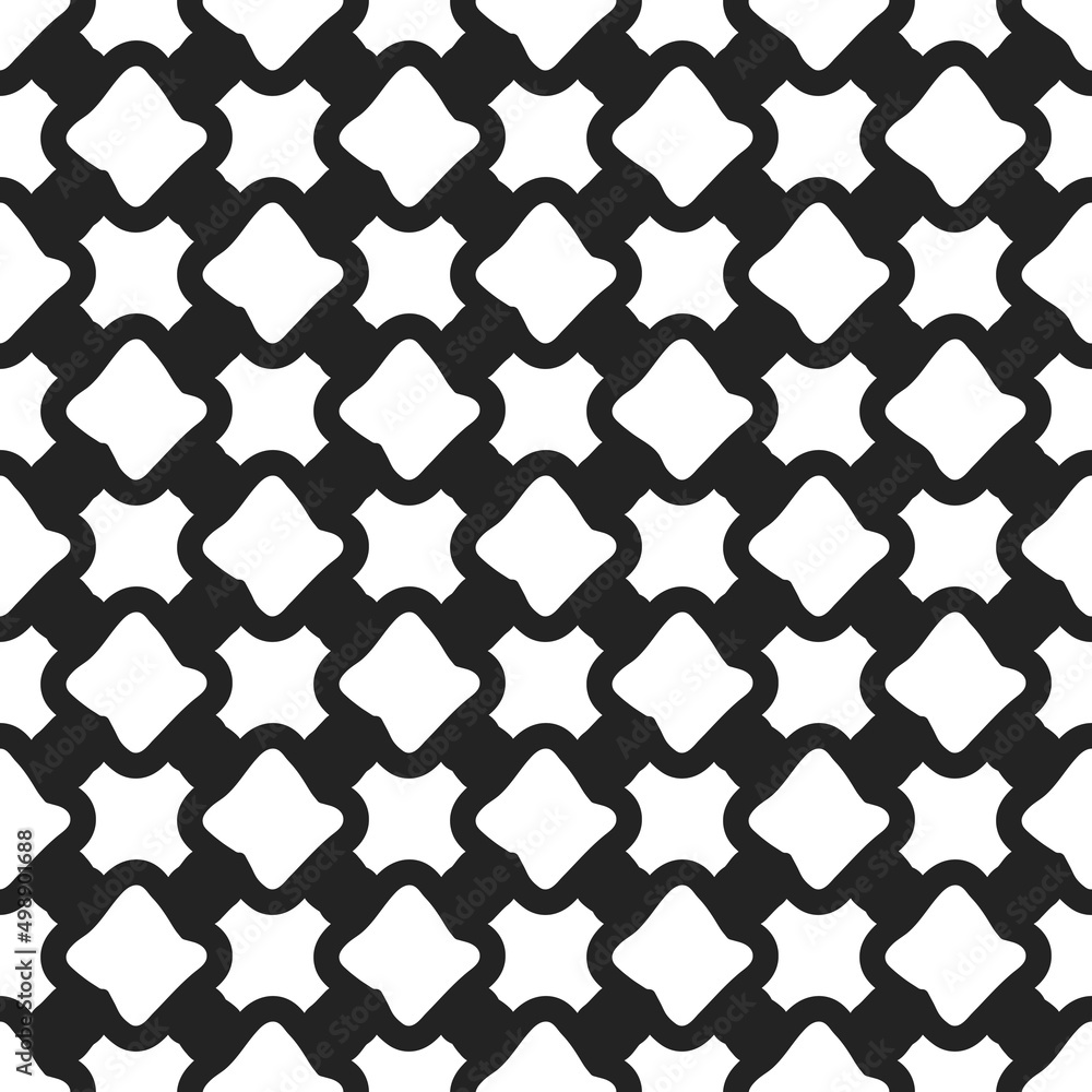 Aufkleber Two alternating four-pointed forms. A vector with simple white shapes that go through one another.