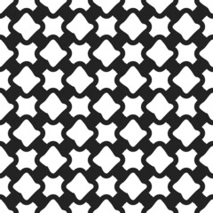 Two alternating four-pointed forms. A vector with simple white shapes that go through one another.