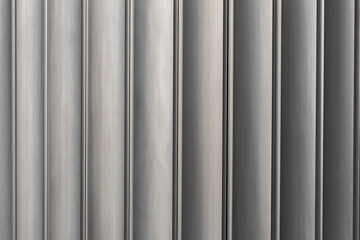 Fototapeta premium Close-up, texture of metal profiled neutral color palette. Grunge brown Metal Wall, columns
