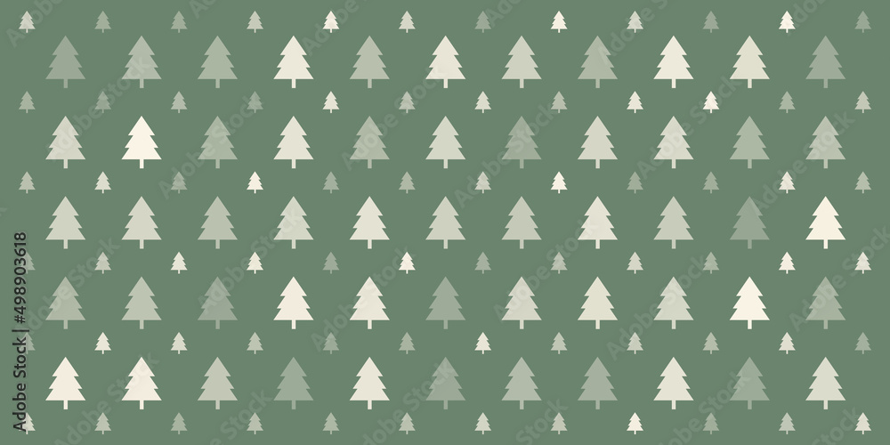 Poster seamless pine trees texture - vector background design