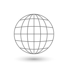 Globe icon simple vector design