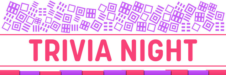 Trivia Night Pink Purple Texture Blocks Bottom 