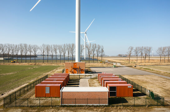 Netherlands, Battery Storage Of Surplus Electricity In Solar And Wind Farm