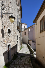 A narrow street in Gesualdo, a small village in the province of Avellino, Italy.