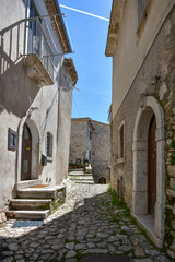 A narrow street in Gesualdo, a small village in the province of Avellino, Italy.