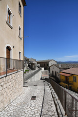 Fototapeta na wymiar A narrow street in Gesualdo, a small village in the province of Avellino, Italy.