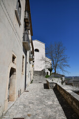 A narrow street in Gesualdo, a small village in the province of Avellino, Italy.