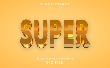 Super text style effect editable, suitable for headline, title, lettering, etc