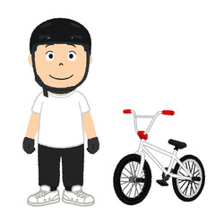 BMX男子のイラスト
