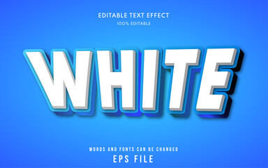 White text style effect editable, suitable for headline, title, lettering, etc