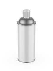 Blank aerosol spray can template. 3d render illustration.