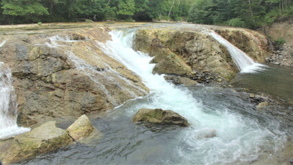waterfall in the mountains