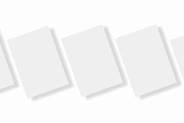 Blank paper illustration for mockup. Flyer or poster. 3D Rendering.