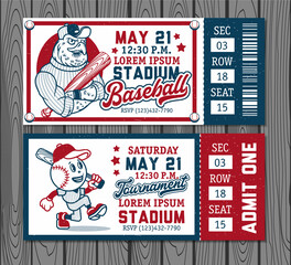 Set of vintage baseball tickets - 498911873