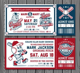Set of vintage baseball tickets - 498911881