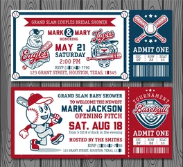 Set of vintage baseball tickets © moloko88