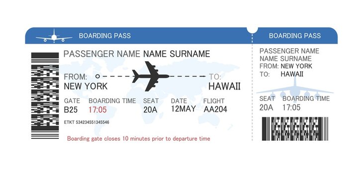 Boarding Pass Template Images – Browse 13,727 Stock Photos, Vectors, and Video | Adobe Stock