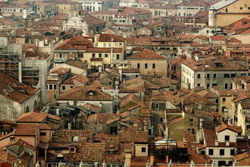 Top view of Venice from tower of san marco