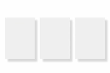 Blank paper illustration for mockup. Flyer or poster. 3D Rendering.