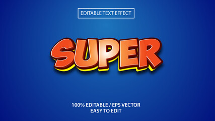super text effect eps Premium vector 