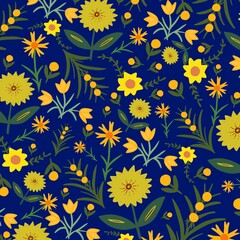 Naklejka na ściany i meble cute spring pattern that is suitable for backgrounds and textiles