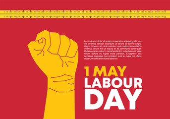 Labour day background banner poster on may 1st.