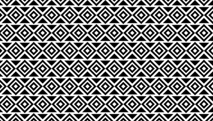 Fototapeta premium Abstract Aztec pattern. Tribal, zigzag, chevron, seamless patterns isolated on white background. 