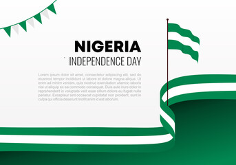 Nigeria independence day background for celebration on October 1st.