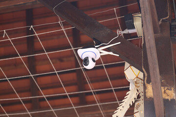 Old outdoor CCTV monitoring, security cameras.
