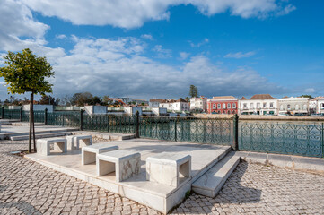 Old town of Tavira in the Algarve in Portugal