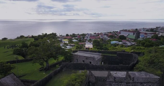 Aerial view of Fort Louis Delgres, Guadeloupe