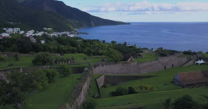 Aerial view of Fort Louis Delgres, Guadeloupe