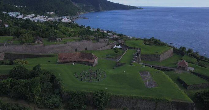 Aerial view of Fort Louis Delgres, Guadeloupe