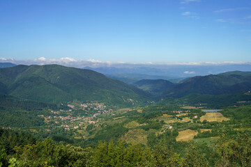 Naklejka na ściany i meble View of Alpi Apuane from Foce Carpinelli, Tuscany